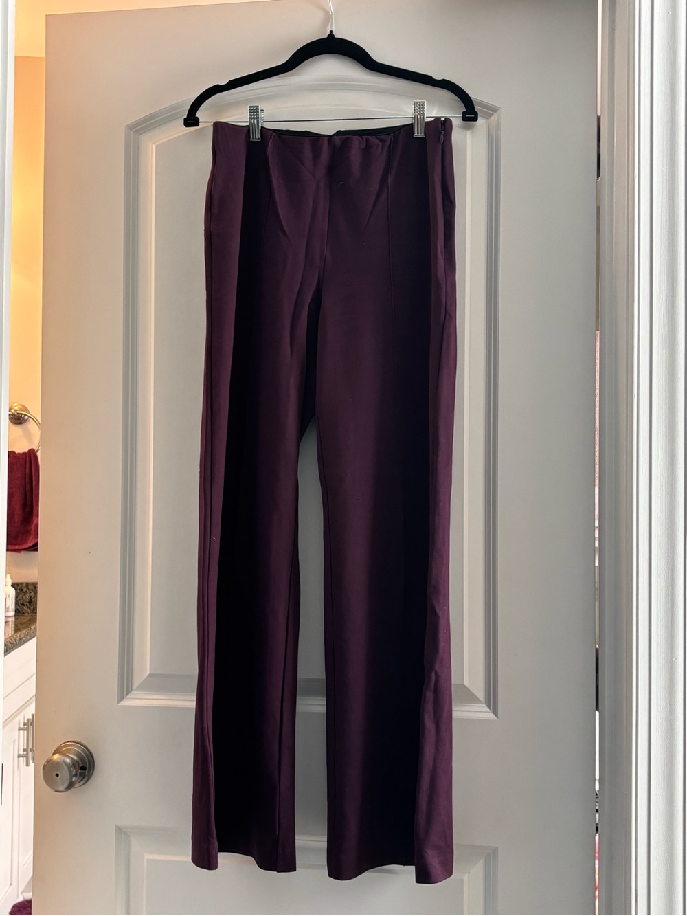 Ann Taylor Plum Straight-Leg Dress Pants